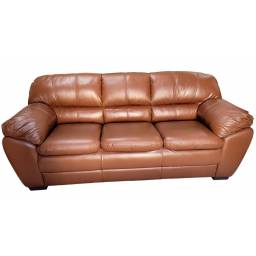 SOFA DE CUERO GOLD 3 LUGARES C1 WHISKY