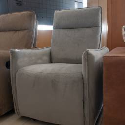 SILLON RECLINABLE  JUAN SALVADOR 1 CUERPO GRIS  I5098-1