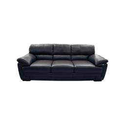 SOFA 100% CUERO COMO 3 CUERPOS NEGRO