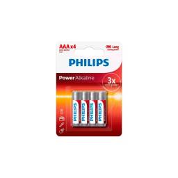 PILAS PHILIPS POWER ALKALINE AAA X 4 LR03P4B77