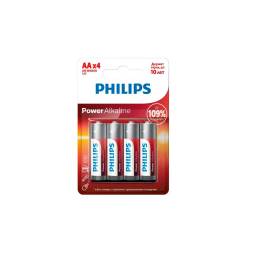 PILAS PHILIPS POWER ALKALINE AA X 4 LR6P4B/77