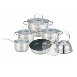 JUEGO BATERIA COCINA GODIVA 12 PZAS ACERO INOXIDABLE